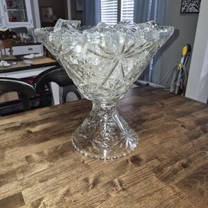 Elegant Crystal Cut Glass Bowl